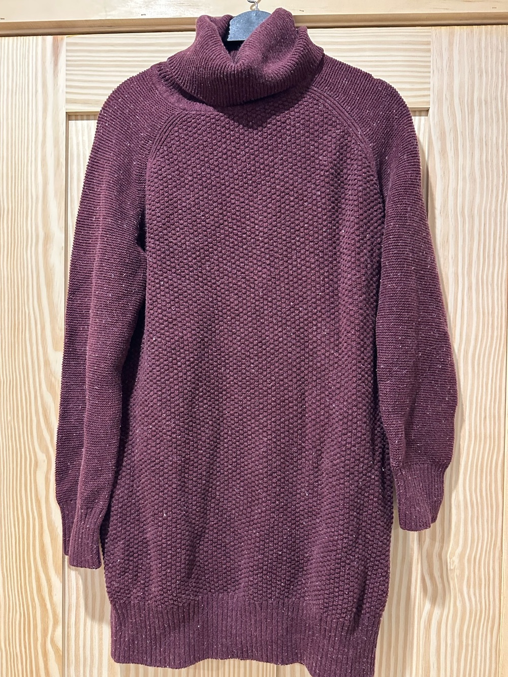 Prana Wine Cowl-Neck Sweater Dress